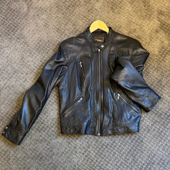 Cole Haan Black Leather Jacket - Picture 4 of 7